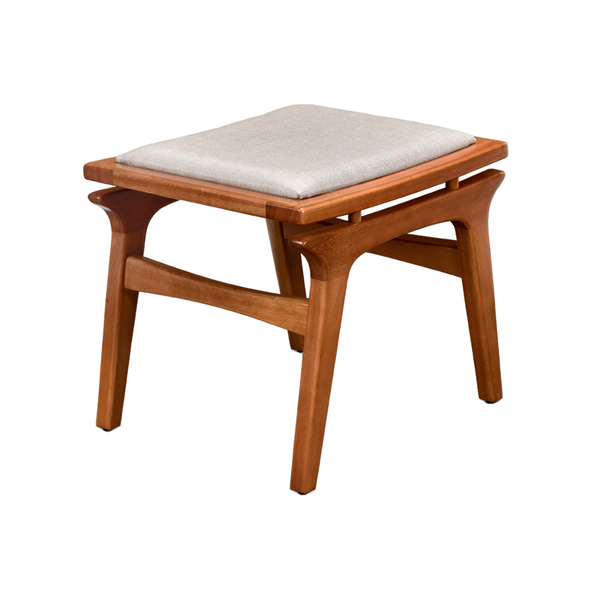 Banco Espaço Gourmet Mia 45cm Madeira Maciça | Linho Cinza Cl